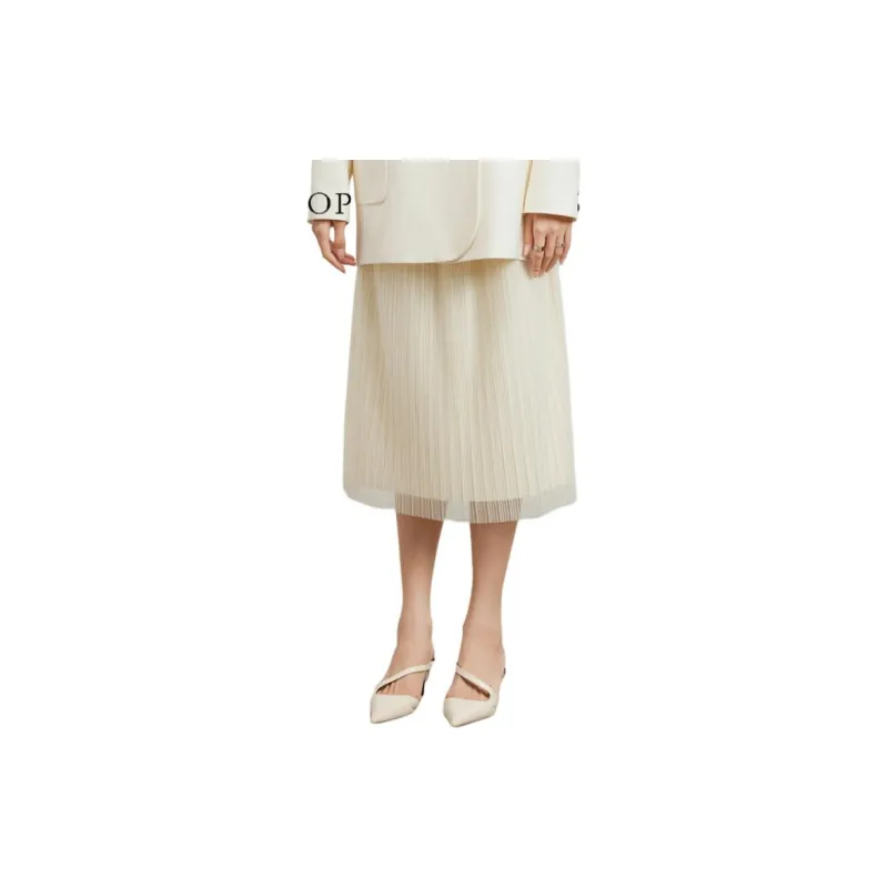 TKY SHOP Casual Long Skirt Women's White-2