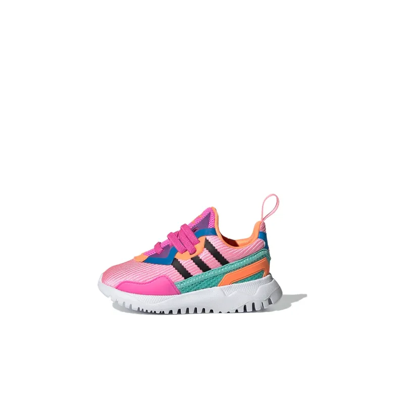Adidas Originals Flex Collection El I Slip-Resistant Low-Top Toddler Shoes Pink Black And Blue Infant And Toddler-0