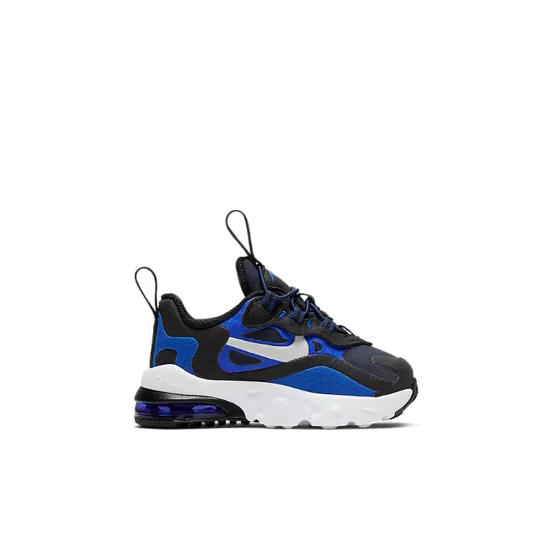 Nike Air Max 270 React Low Top Toddler Shoes Black White Blue Infant And Toddler-1