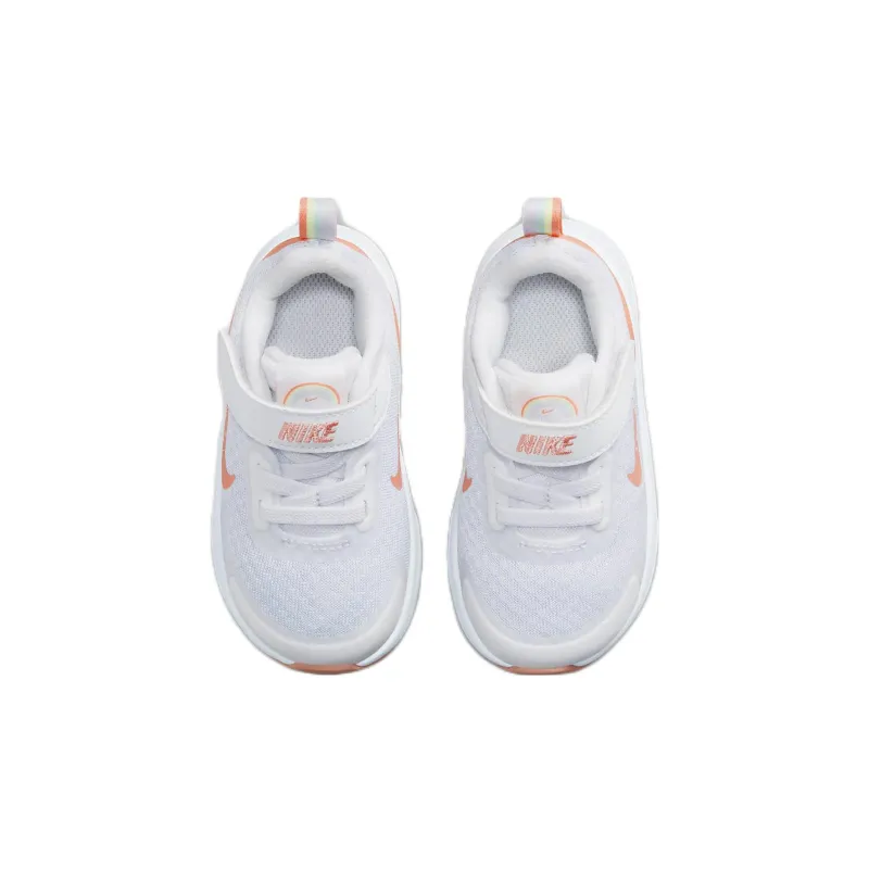 Nike Wearallday Slip Resistant Cushioning Abrasion Resistant Low Top Toddler Shoes White Orange Infant And Toddler-3