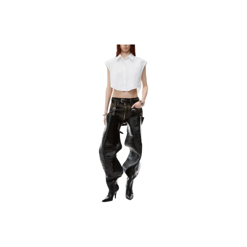 Alexander Wang Cropped Sleeveless T Shirt-1