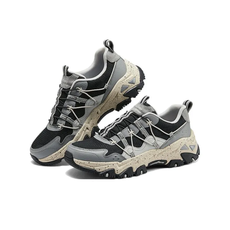 Skechers OUTDOOR Cushioning Anti Slip And Wear Resistant Low Top Trekking Shoes Women's Black Gray Color-2
