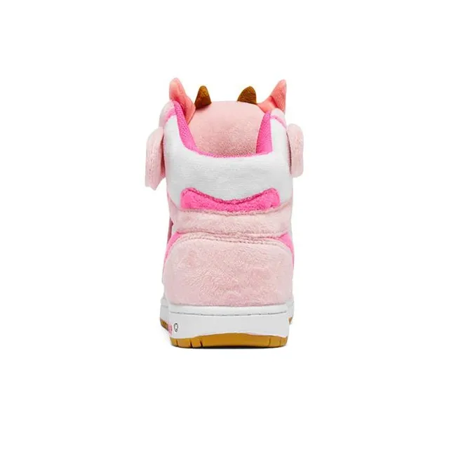 Skechers Sugarcanes Slip Resistant, Abrasion Resistant, Thermal High Top Kids' Skateboarding Shoes White Pink Teenagers-3