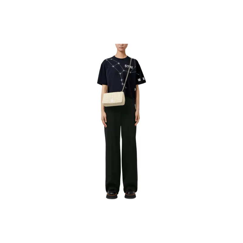 Burberry Cropped Constellation Print T shirt Navy-2
