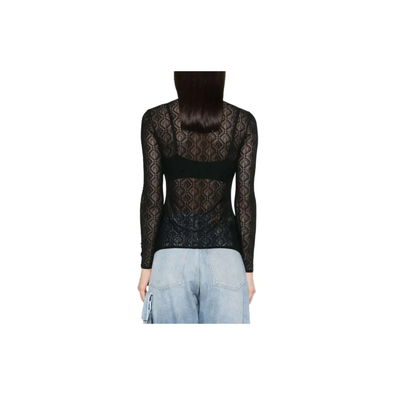 Marine Serre Moon Diamant jacquard Top-3