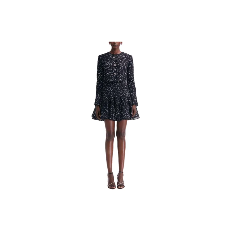 Oscar De La Renta Eyelash Fil coupé Cropped Jacket-1
