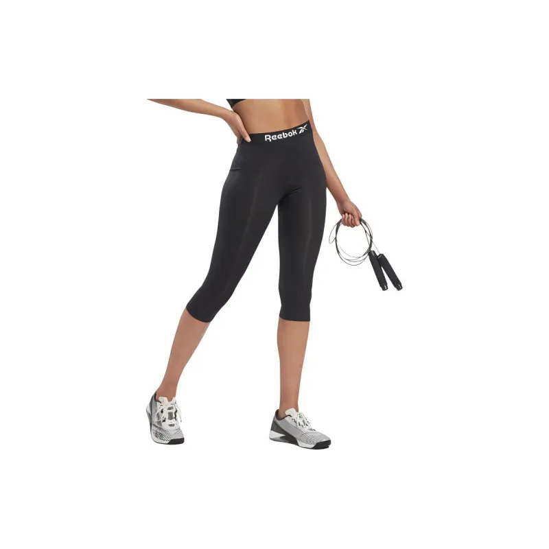 Reebok Workout Ready Capri Athletic Trousers Women's Midnight Black-1