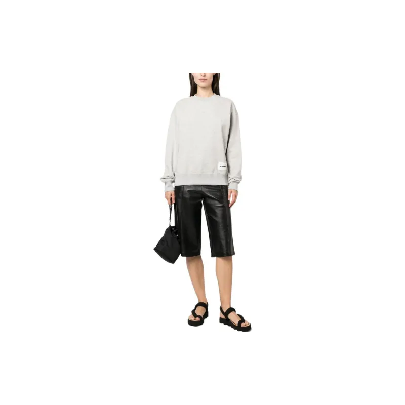 JIL SANDER + Logo Patch Straight Hem Sweatshirt-1