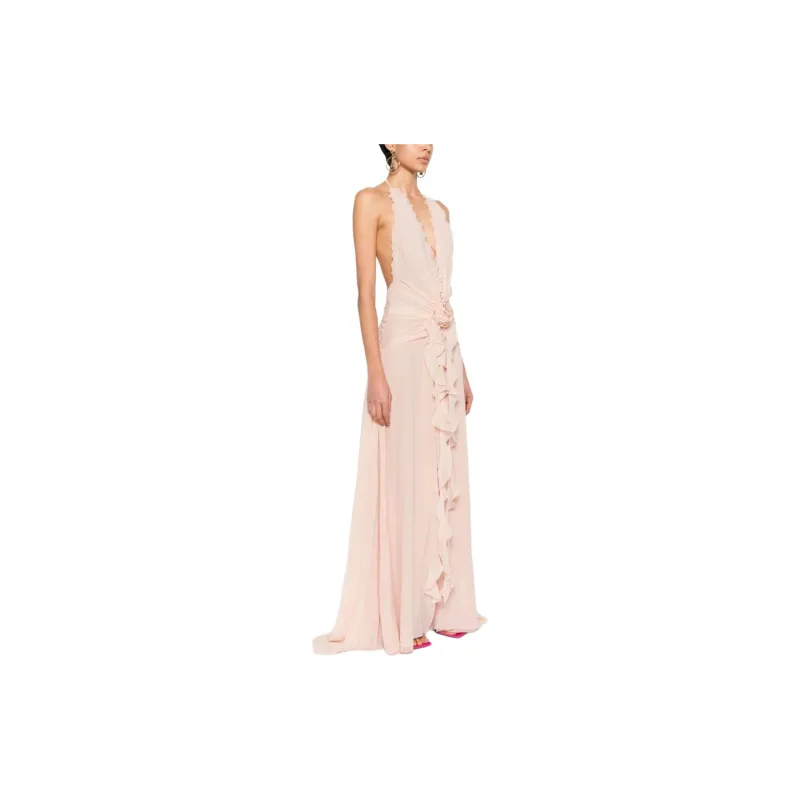 Blumarine Floral appliqué Maxi Dress-3