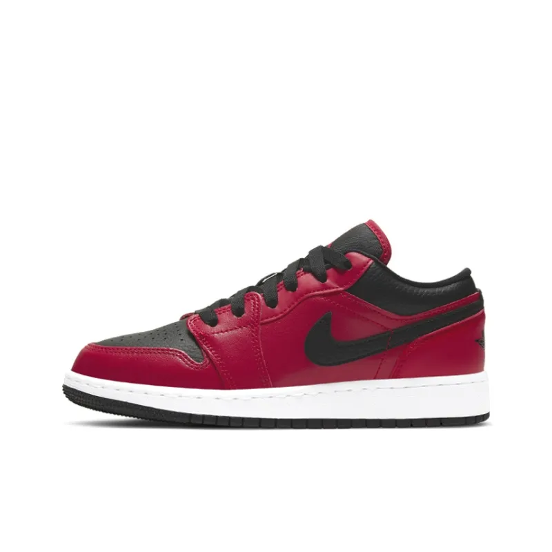 Jordan 1 Low Gym Red Black Pebbled GS-0