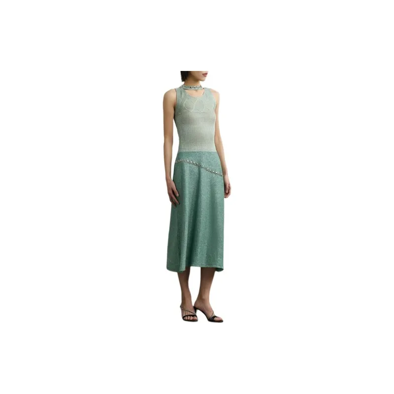CORMIO SS24 Sleeveless Dress Women's Green-1
