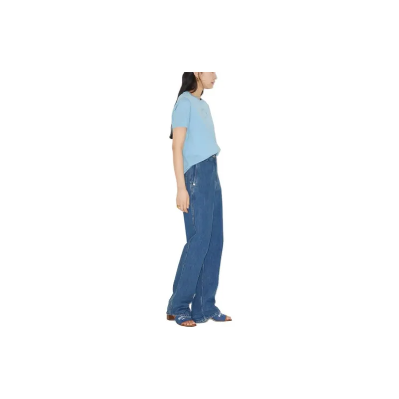 Burberry T Shirts Women's Sky Blue-3