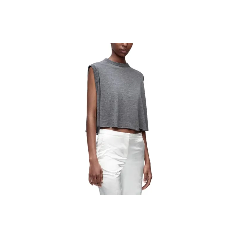 LOEWE Trapeze Vest In Wool Grey-3
