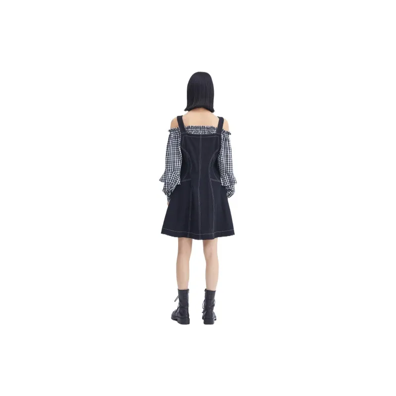LOFT SHINE Long-Sleeved Dresses Women's Black-2
