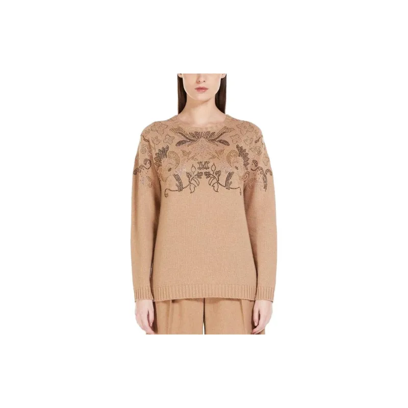 MaxMara Sweater Women's Brown Yellow-1