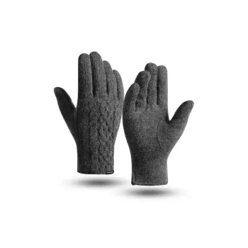 NAME.S Cashmere Knit Gloves Men's Black/Gray
