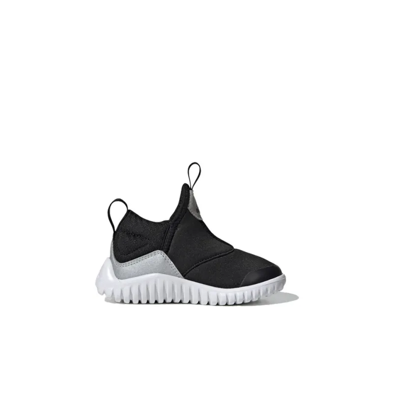 Adidas Rapidazen I Slip Resistant Low Top Running Shoes Black Gray White Infant And Toddler-1