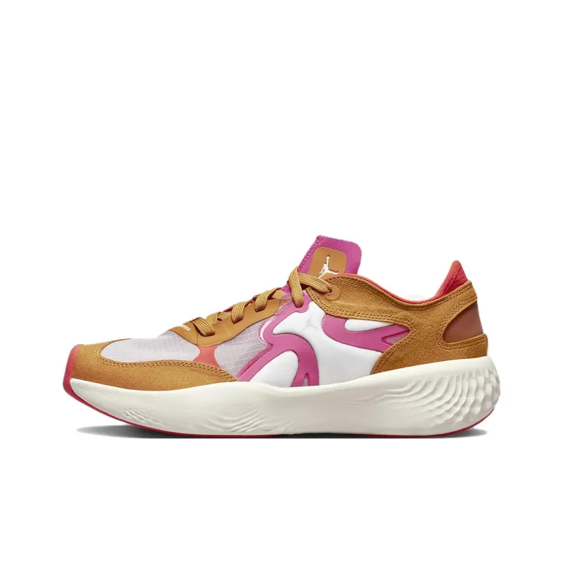 Jordan Delta 3 Anti Slip Wear Resistant Low Top Kids Lifestyle Shoes Brown Yellow Teenagers-0
