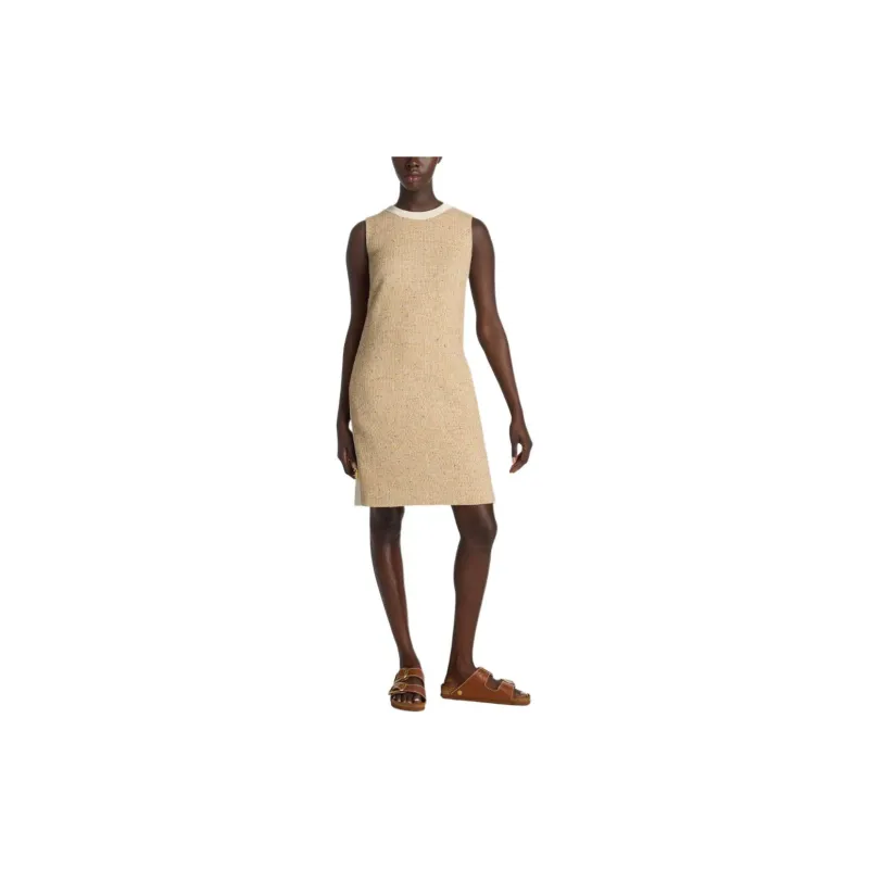 St. John Panelled Tweed Shift Dress-1