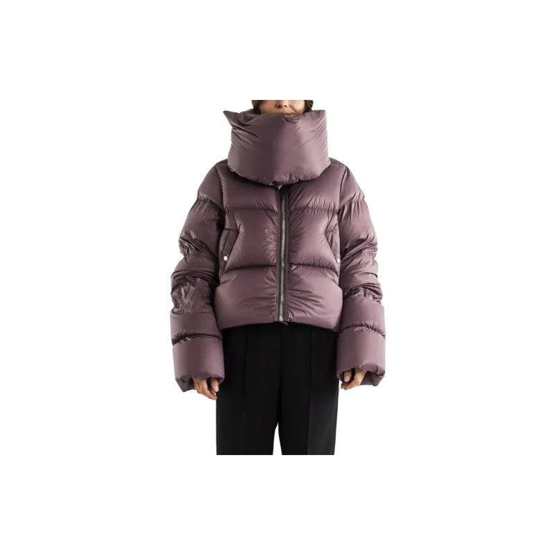 RICK OWENS Funnel Neck Jacket 'Amethyst'-3