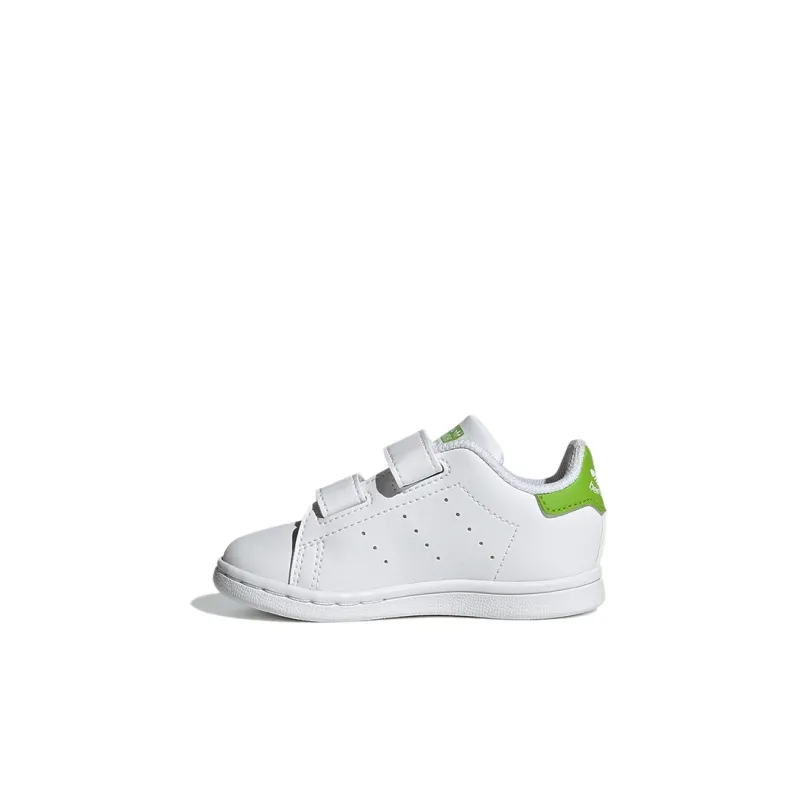 Kermit The Frog x Adidas Originals STAN SMITH Cf I Low-Top Skateboard Shoes White Green Infant And Toddler-0