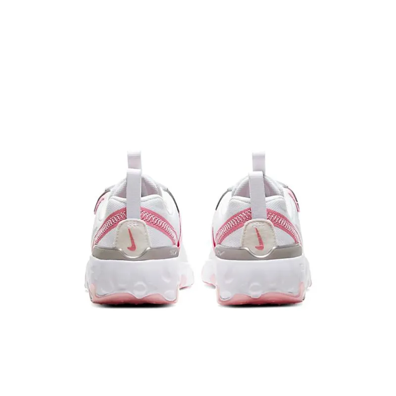 Nike React Element 55 Cushioned Slip Resistant Low Top Kids' Running Shoes Pink White Children Aged 3 7 Years Old-4