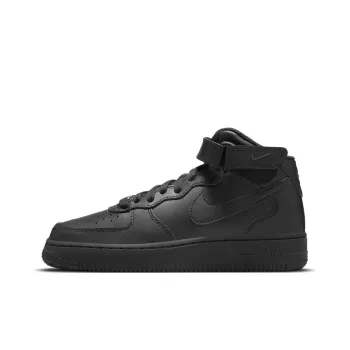 Nike Kids Air Force 1 Mid 'Triple Black' Sneakers