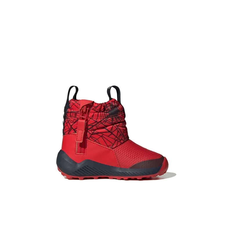 MARVEL x Adidas Waterproof And Warm Mid Top Toddler Shoes Red Black Infant And Toddler-1