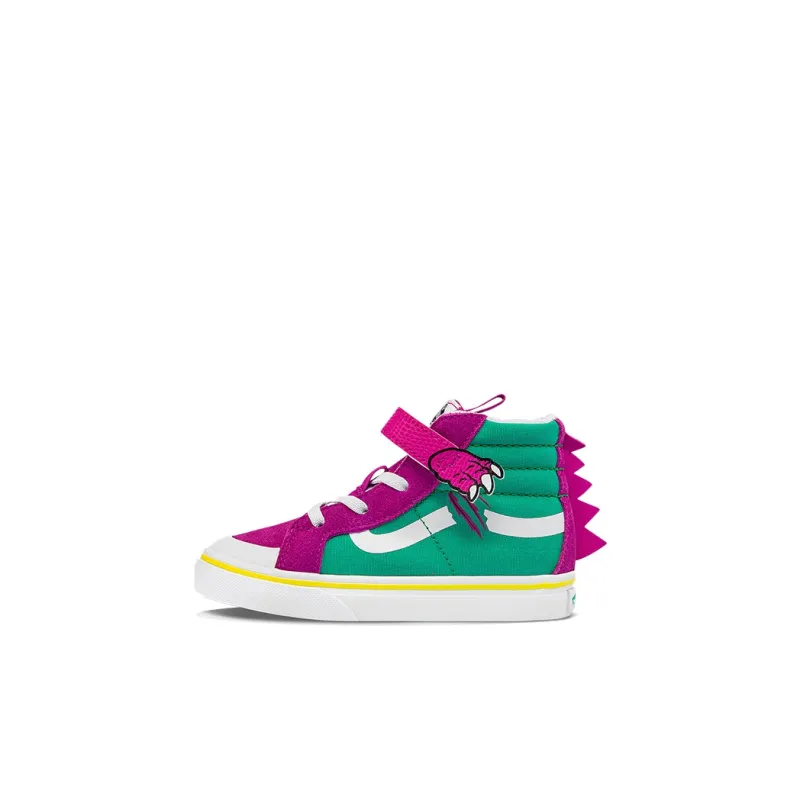Vans SK8 Anti Slip Wear Resistant High Top Skateboard Shoes Green Red Infant And Toddler-0
