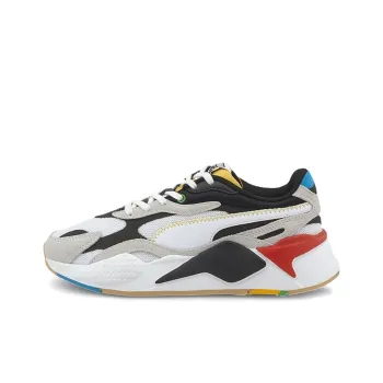 PUMA RS X Low Top Kids Lifestyle Shoes Black White Red Teenagers