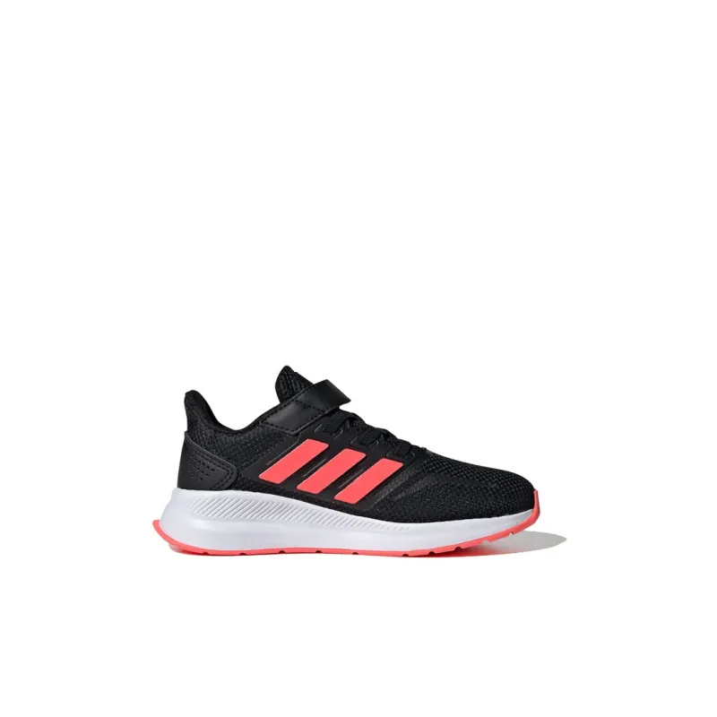 Adidas Neo Runfalcon 1.0 Breathable Low Top Running Shoes Black Red Children Aged 3 7 Years Old-1