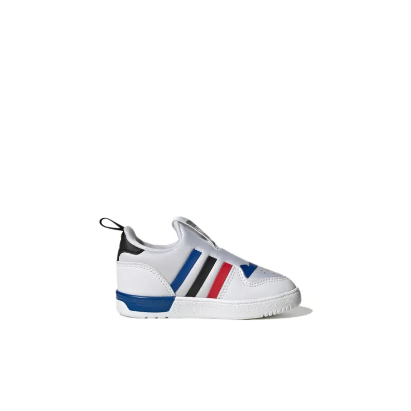 Adidas Originals Abrasion Resistant Shock Absorbers Low Top Toddler Shoes White Blue Infant And Toddler-1