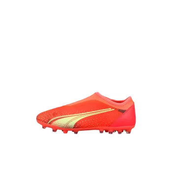 PUMA MATCH Ultra LL Jr Mg Artificial Ground Slip-Resistant Cushioning Low-Top Kids' Soccer Shoes Red Yellow Black Kids'