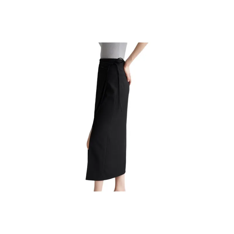 SHALLOW STREAMS Casual Long Skirt Women's Classic Black-2