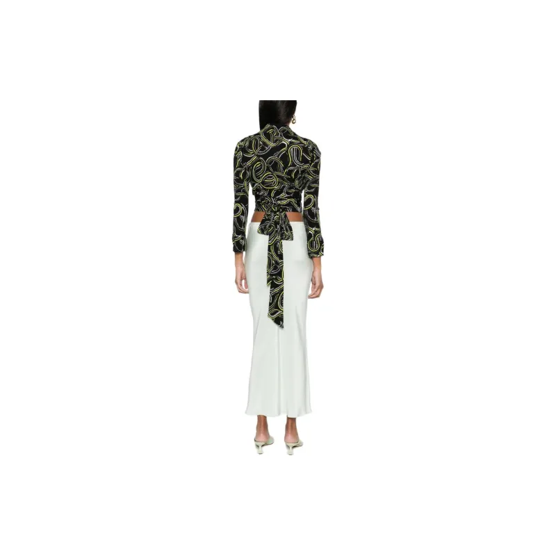 DVF Diane Von Furstenberg Geometric Cropped Wrap Top-1