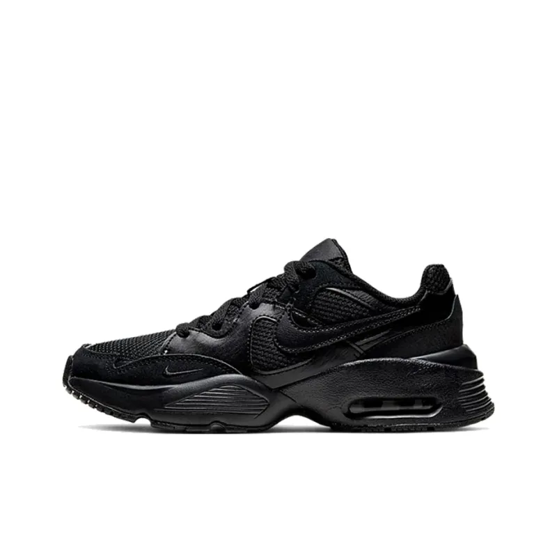 Nike Air Max Fusion Cushioning, Slip Resistant, And Abrasion Resistant Low Top Kids' Running Shoes Black Teenagers-0