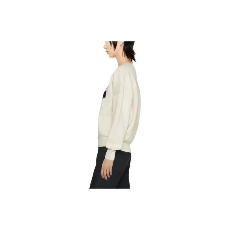 ISABEL MARANT ETOILE Logo Intarsia Crewneck Jumper-4
