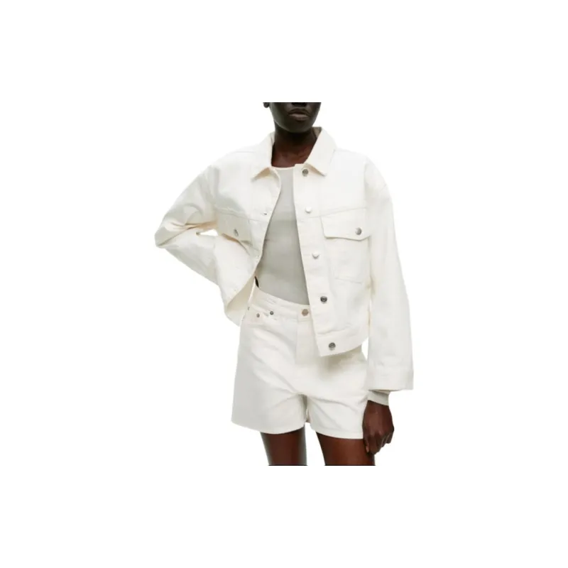 ARKET Denim Shorts Women's White-3