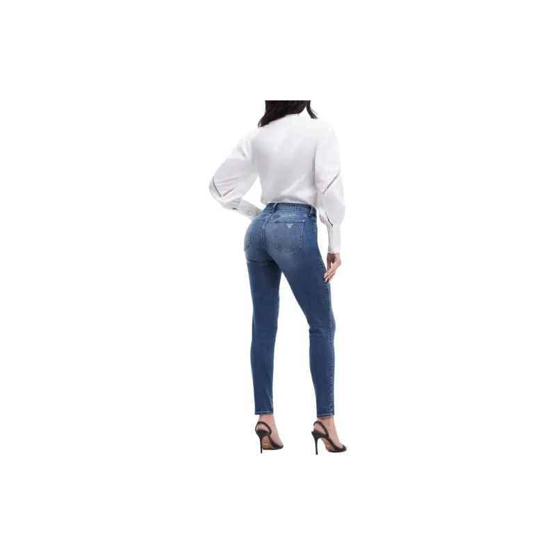 GUESS Eco Sexy Curve Mid-Rise Skinny Jeans Jeans Women's Blue-1