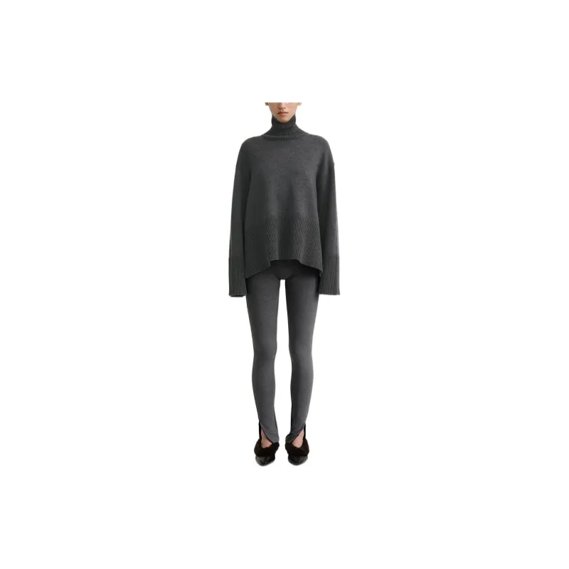 TOTEME Knitted Sweatpants Women's Heather Gray-1