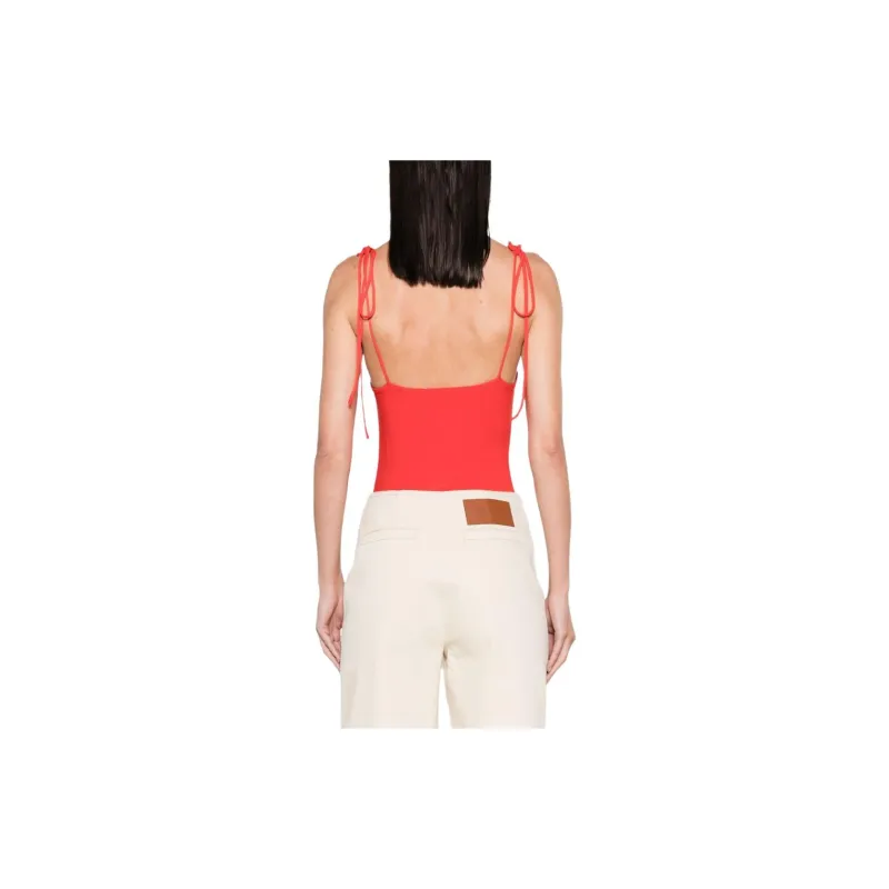 Aleksandre Akhalkatsishvili Cut out Tie fastening Bodysuit-1