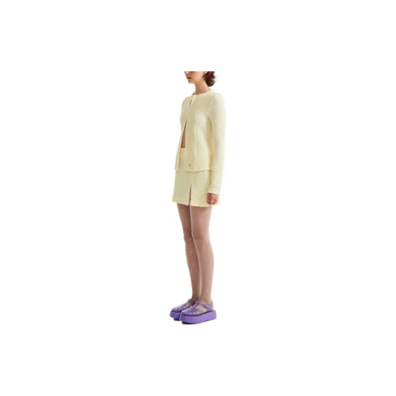 KIRSH Cropped Coats Women's Yellow-2