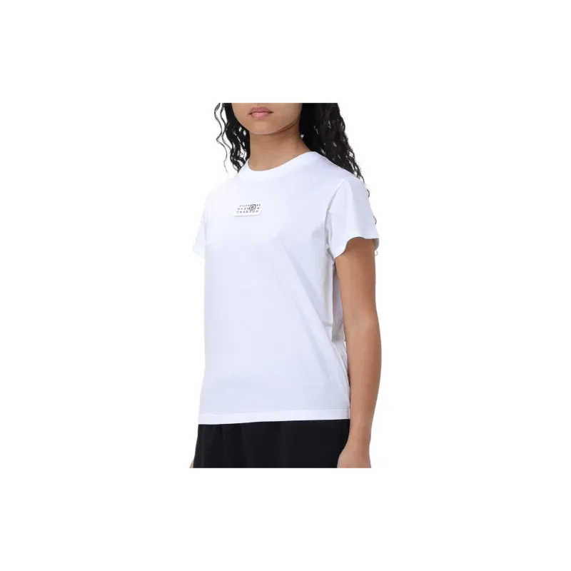 MM6 Maison Margiela Logo Patch Crewneck T Shirt-3