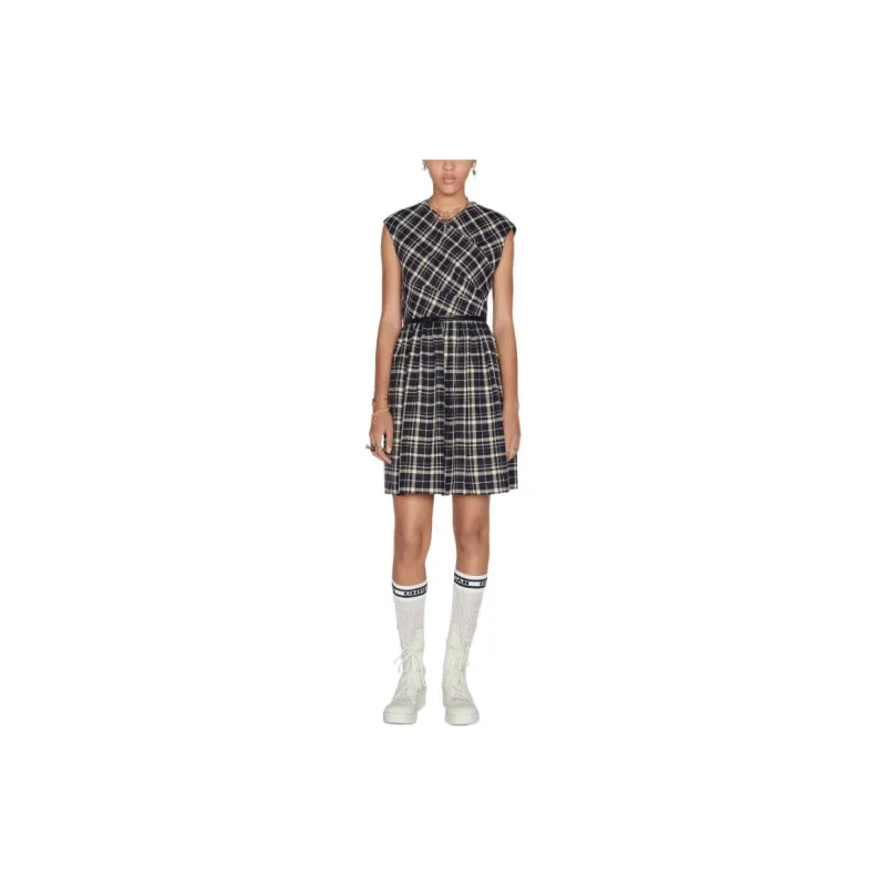 DIOR Sleeveless Dress Women's Black-1