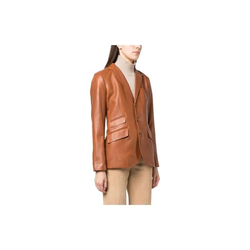 Polo Ralph Lauren Saddle Leather Single breasted Blazer-2