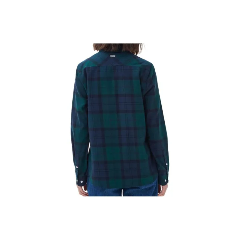 BARBOUR Bredon Shirt Shirt Women's Black Sage Green-3