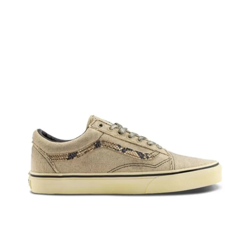 Vans Old Skool Anti-Slip Wear-Resistant Low-Top Skateboard Shoes Unisex Light Brown-1