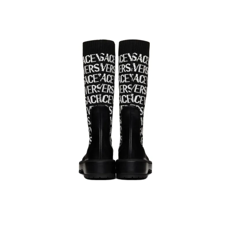 VERSACE Crew Knee-high Boots Black Kids'-3