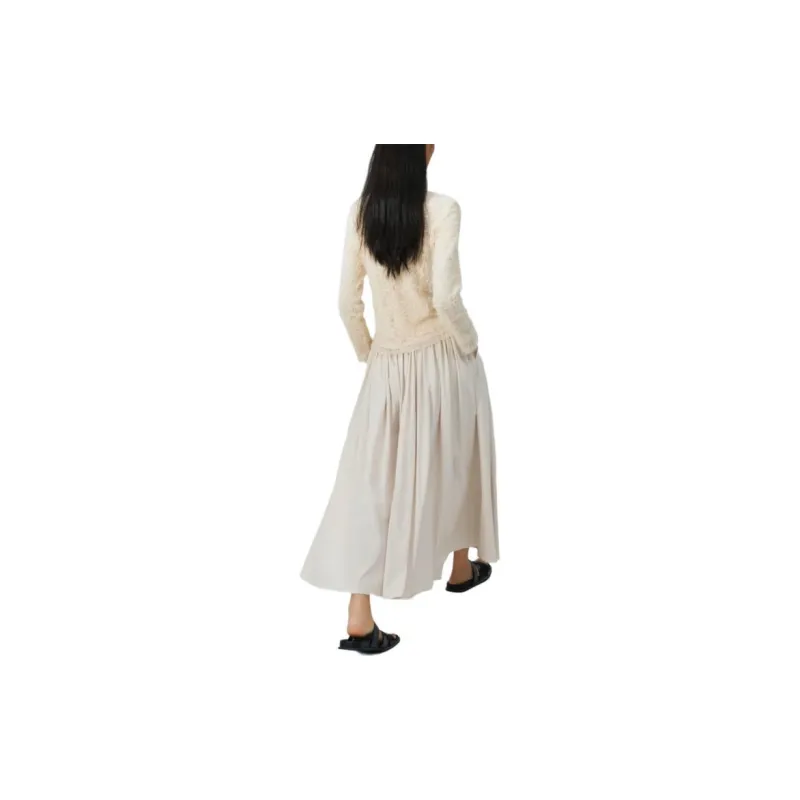 ZARA Casual Long Skirts Women's White-5