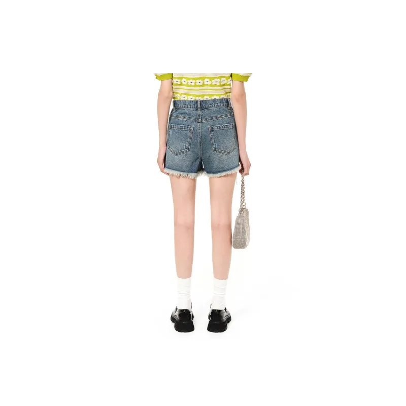 D'zzit Denim Shorts Women's Blue-5